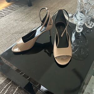 Via Spiga Nude Patent Leather Heels made in Italy